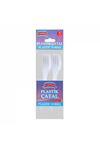 Plastik Çatal Seti - 10'lu Paket - Beyaz Renk - Kullan At Çatal
