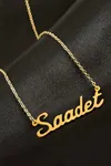 Saadet İsimli Kolye (Kişiye Özel) - Sarı