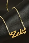 Zeliş İsimli Kolye (Kişiye Özel) - Sarı