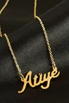 Atiye İsimli Kolye (Kişiye Özel) - Sarı