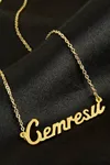 Cemresu İsimli Kolye (Kişiye Özel) - Sarı
