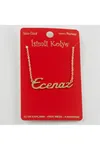 Ecenaz İsimli Kolye (Kişiye Özel) - Sarı