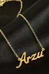Arzu isimli kolye (Kişiye Özel) - Sarı
