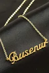 Busenur isimli kolye (Kişiye Özel) - Sarı