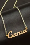 Cansu isimli kolye (Kişiye Özel) - Sarı