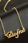 Defne isimli kolye (Kişiye Özel) - Sarı