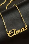 Elmas isimli kolye (Kişiye Özel) - Sarı