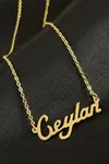 Ceylan isimli kolye (Kişiye Özel) - Sarı