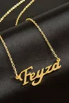 Feyza isimli kolye (Kişiye Özel) - Sarı