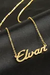 Elvan isimli kolye (Kişiye Özel) - Sarı