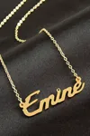 Emine isimli kolye (Kişiye Özel) - Sarı