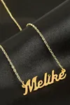 Melike isimli kolye (Kişiye Özel) - Sarı