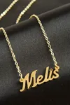 Melis isimli kolye (Kişiye Özel) - Sarı