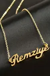 Remziye isimli kolye (Kişiye Özel) - Sarı