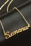 Semanur isimli kolye (Kişiye Özel) - Sarı