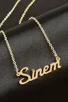 Sinem isimli kolye (Kişiye Özel) - Sarı