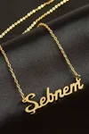 Şebnem isimli kolye (Kişiye Özel) - Sarı