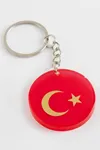 Ay Yıldız Epoksi Anahtarlık - Kırmızı