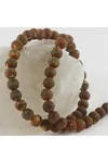 Tibet Akik Taşı Mat 8 mm - Açık Kahverengi