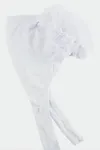 Dikişsiz Fırfırlı Bone - Beyaz