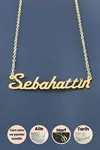 Sebahattin İsimli Kolye - Sarı