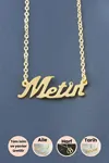 Metin İsimli Kolye - Sarı