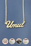 Umut İsimli Kolye - Sarı