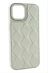 iPhone 14 Pro Prizma Desenli Lüx Liza Kılıf - Krem