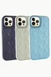 iPhone 14 Pro Max Prizma Desenli Lüx Liza Kılıf - Bordo