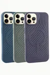 iPhone 14 Pro Lüx Magsaff Gear Silikon Kılıf - Mavi