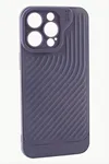 iPhone 14 Pro Max Çizgili Lüx Gear Silikon Kılıf - Mor