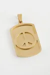 Barış İşareti Çelik Kolye Ucu 2,5*4 cm - Sarı