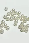 6 mm Delikli İnci Boncuk 500 Gram - Krem