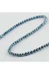 4 mm Fasetli Hematit Taşı - Mavi