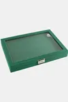 Cam Kapaklı Anfora Kumaş Batırmalı Yüzük Standı 24*34 cm - Siyah