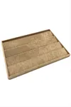 Yatay Anfora Kumaş Küpelik 24*34 cm - Açık Kahverengi