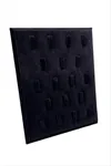 18 Tırnaklı Ayaklı Anfora Kumaş Yüzük Standı 17*20 cm - Siyah