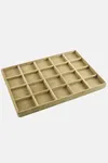 20 Bölmeli Anfora Tabla 24*34 cm - Açık Kahverengi