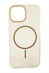 iPhone 12 Buzlu Magsaff Kapak Kılıf - Sarı