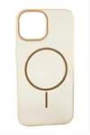 iPhone 12 Buzlu Magsaff Kapak Kılıf - Sarı