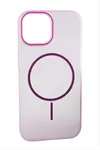 iPhone 12 Buzlu Magsaff Kapak Kılıf - Pembe