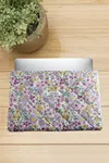Çiçek Desenli Labtop Bilgisayar Çantası 13*14 inç - Ebruli