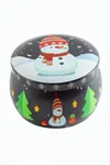 Kardan Adam Yılbaşı Kapaklı Mum 8 cm - Lacivert
