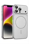 İphone 15 Pro Max Uyumlu 17 Pro Max Görünümlü Magsaff Kapak Kılıf - Bej