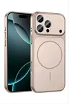 İphone 11 Uyumlu 17 Pro Max Görünümlü Magsaff Kapak Kılıf - Vizon