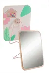 Çiçek Desenli Masa Aynası - Pembe