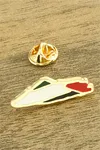 Filistin Bayraklı Yaka Rozet - Gümüş Rengi