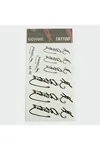 Mustafa Kemal Atatürk Tattoo Dövme Sticker - Beyaz