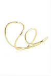 Oval Metal Yüzük - Sarı