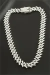 Chain Zirkon Taşlı Lüks Çelik Kolye - Gümüş Rengi
